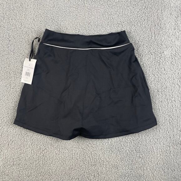 IVL Collective Women's 2 Jet Black Nylon Spandex High Rise Tennis Skort - Picture 9 of 12